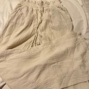 Mango beige linen pant